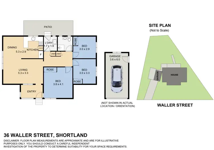Floorplan of Homely house listing, 36 Waller Street, Shortland NSW 2307