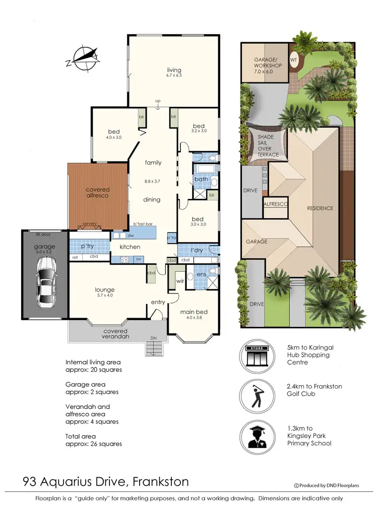 Floorplan of Homely house listing, 93 Aquarius Drive, Frankston VIC 3199