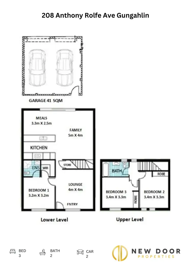 Floorplan of Homely townhouse listing, 208 Anthony Rolfe Avenue, Gungahlin ACT 2912