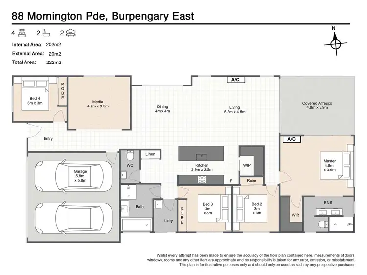 Floorplan of Homely house listing, 88 Mornington Parade, Burpengary East QLD 4505