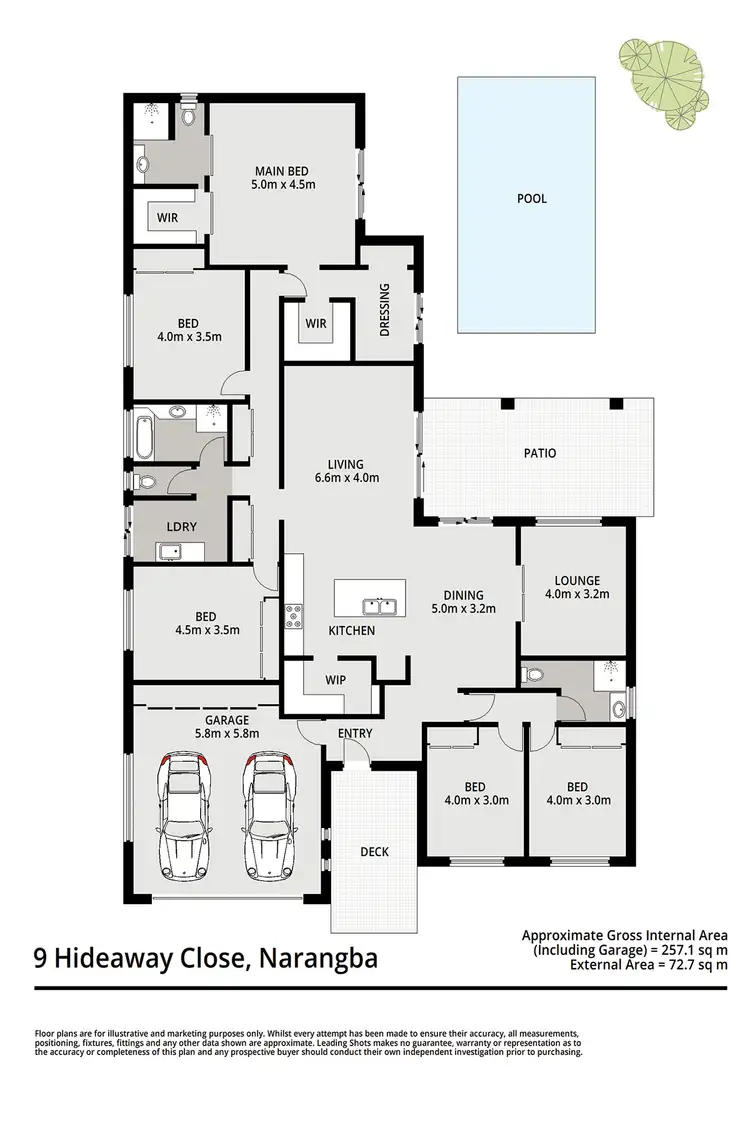 Floorplan of Homely house listing, 9 Hideaway Close, Narangba QLD 4504