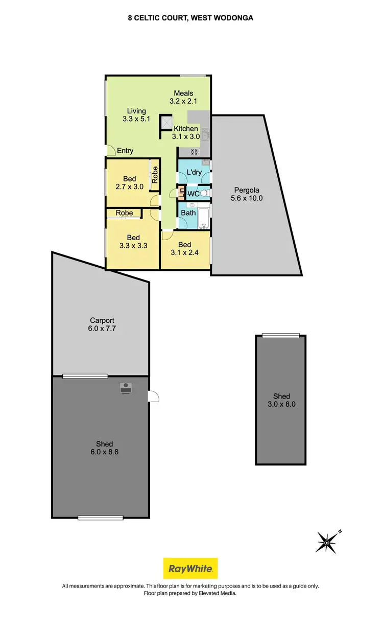 Floorplan of Homely house listing, 8 Celtic Court, Wodonga VIC 3690