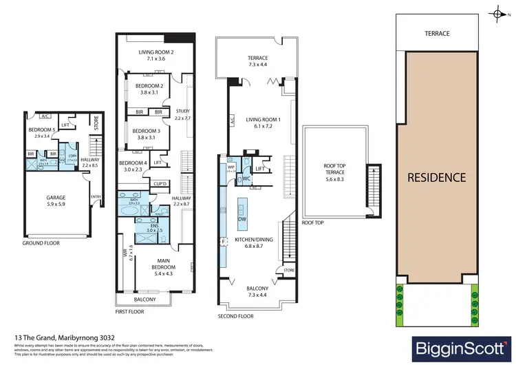 Floorplan of Homely house listing, 13 The Grand, Maribyrnong VIC 3032