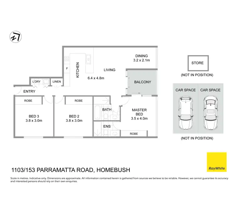 Floorplan of Homely apartment listing, 1103/153 Parramatta Road, Homebush NSW 2140