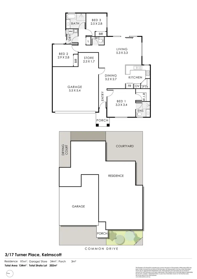 Floorplan of Homely house listing, 3/17 Turner Place, Kelmscott WA 6111