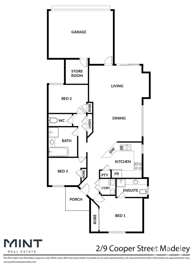 Floorplan of Homely unit listing, 2/9 Cooper Street, Madeley WA 6065