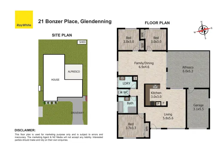 Floorplan of Homely house listing, 21 Bonzer Place, Glendenning NSW 2761