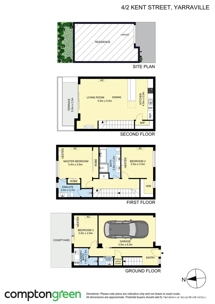 Floorplan of Homely townhouse listing, 4/2 Kent Street, Yarraville VIC 3013