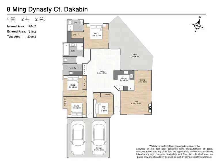 Floorplan of Homely house listing, 8 Ming Dynasty Court, Dakabin QLD 4503