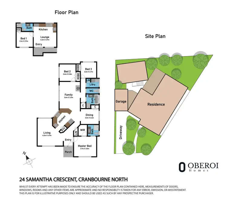 Floorplan of Homely house listing, 24 Samantha Crescent, Cranbourne North VIC 3977