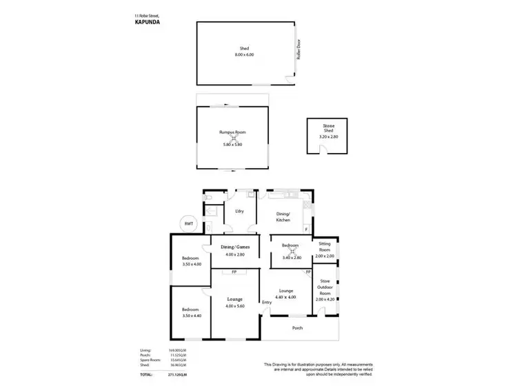 Floorplan of Homely house listing, 11 Robe Street, Kapunda SA 5373