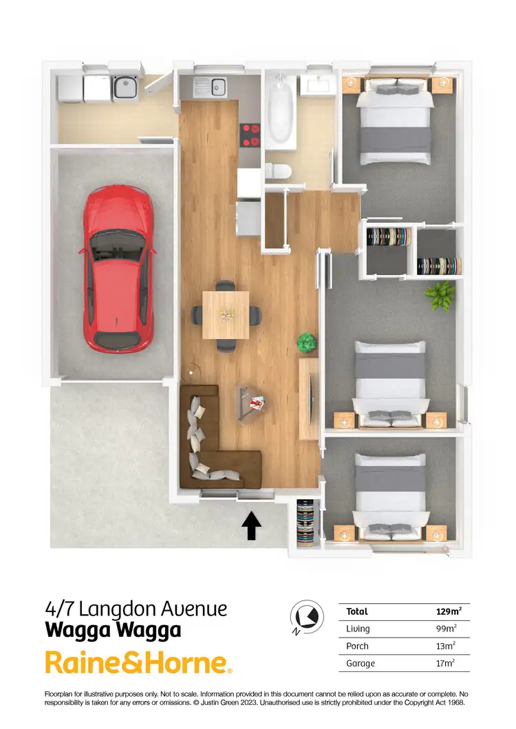 Floorplan of Homely house listing, 4/7 Langdon Avenue, Wagga Wagga NSW 2650