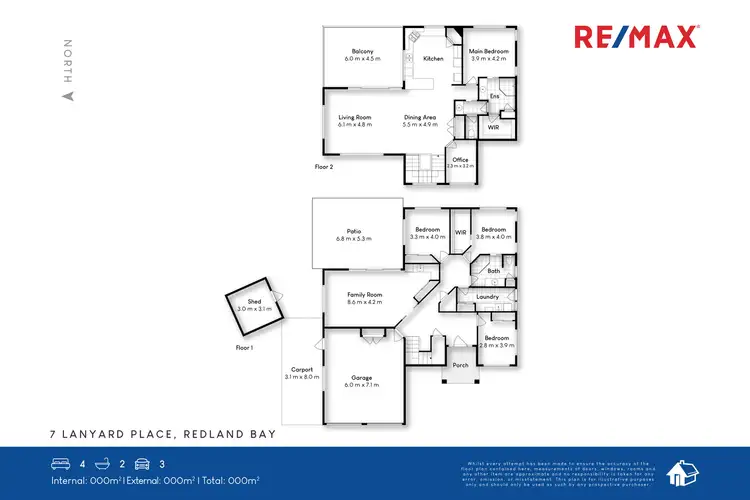 Floorplan of Homely house listing, 7 Lanyard Place, Redland Bay QLD 4165