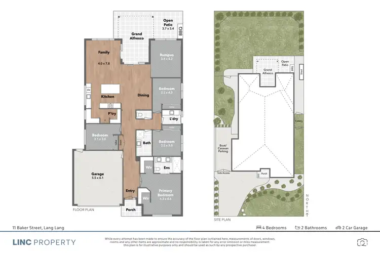 Floorplan of Homely house listing, 11 Baker Street, Lang Lang VIC 3984