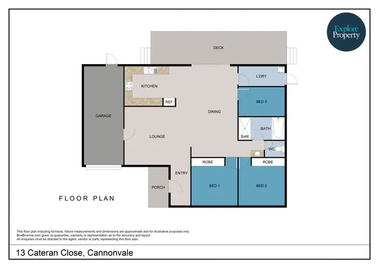 Floorplan of Homely house listing, 13 Cateran Close, Cannonvale QLD 4802
