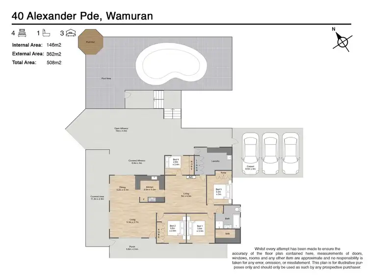 Floorplan of Homely house listing, 40 Alexandra Parade, Wamuran QLD 4512