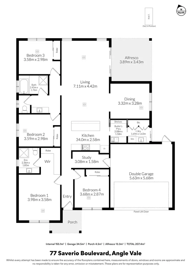 Floorplan of Homely house listing, 77 Saverio Boulevard, Angle Vale SA 5117