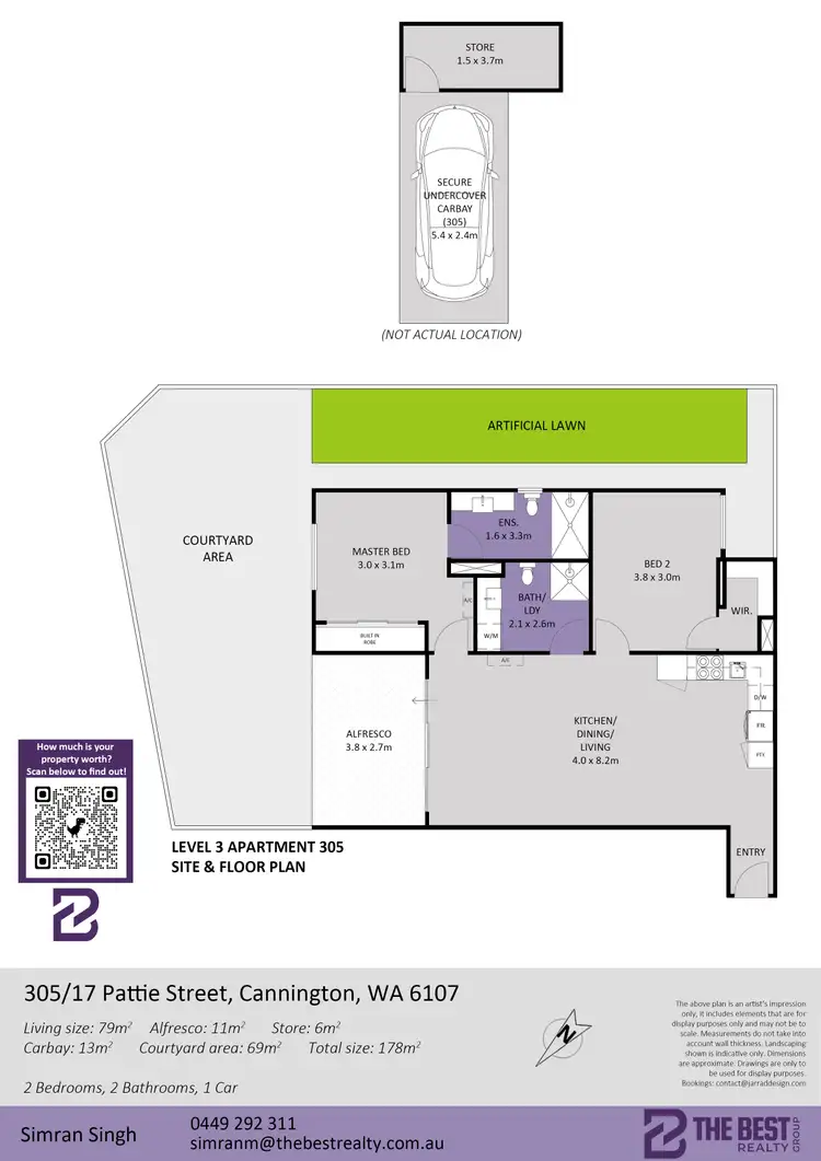 Floorplan of Homely house listing, 305/17 Pattie Street, Cannington WA 6107