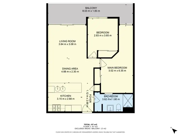 Floorplan of Homely unit listing, 605/8 Waterview Walk, Docklands VIC 3008