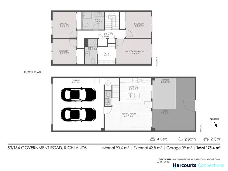 Floorplan of Homely townhouse listing, 53/164 Government Road, Richlands QLD 4077
