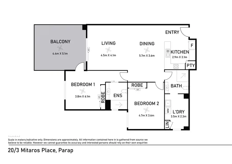 Floorplan of Homely apartment listing, 20/3 Mitaros Place, Parap NT 820
