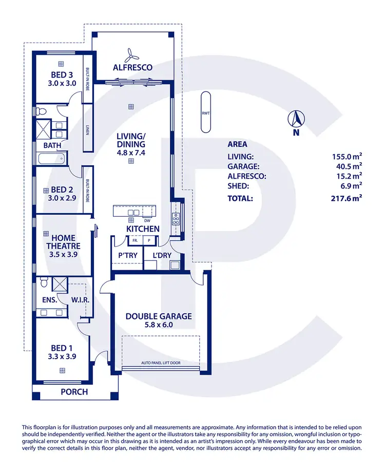 Floorplan of Homely house listing, 3 Bronco Crescent, Mount Barker SA 5251