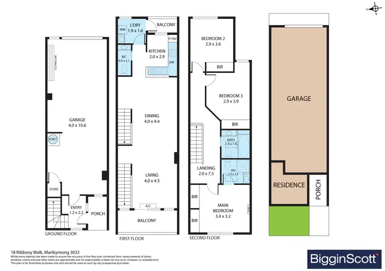 Floorplan of Homely townhouse listing, 18 Ribbony Walk, Maribyrnong VIC 3032