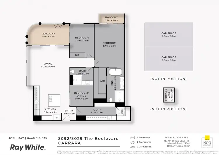 Floorplan of Homely apartment listing, 3092/3029 The Boulevard, Carrara QLD 4211