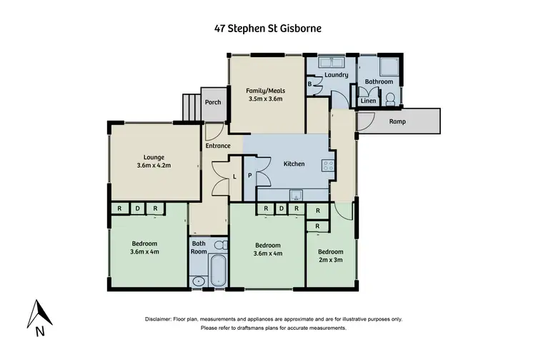 Floorplan of Homely townhouse listing, 47 Stephen Street, Gisborne VIC 3437