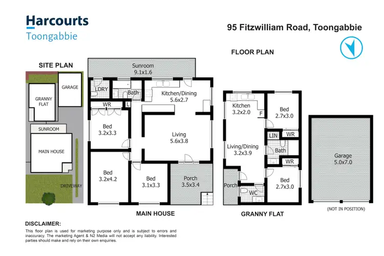 Floorplan of Homely house listing, 95 and 95A Fitzwilliam rd,, Toongabbie NSW 2146