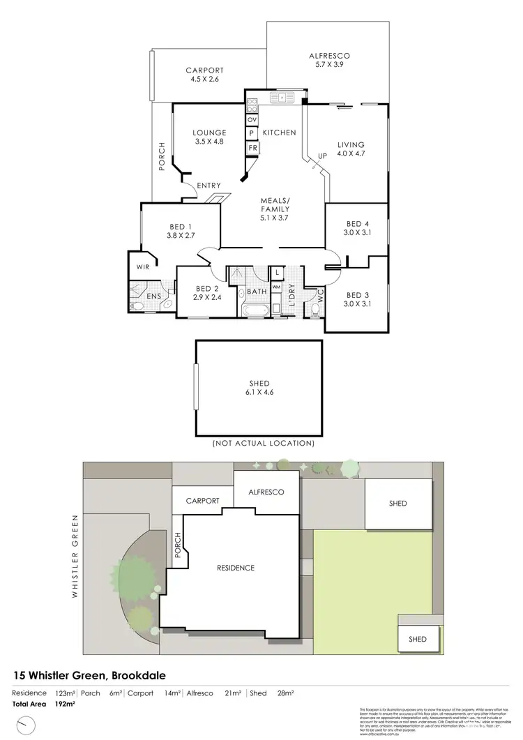 Floorplan of Homely house listing, 15 Whistler Green, Brookdale WA 6112