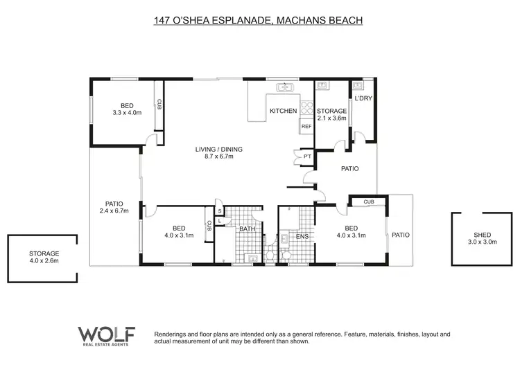 Floorplan of Homely house listing, 147 O'Shea Esplanade, Machans Beach QLD 4878