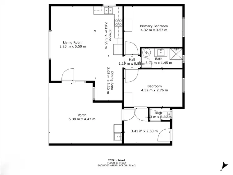 Floorplan of Homely unit listing, 3/48 Mcneilly Street, Svensson Heights QLD 4670