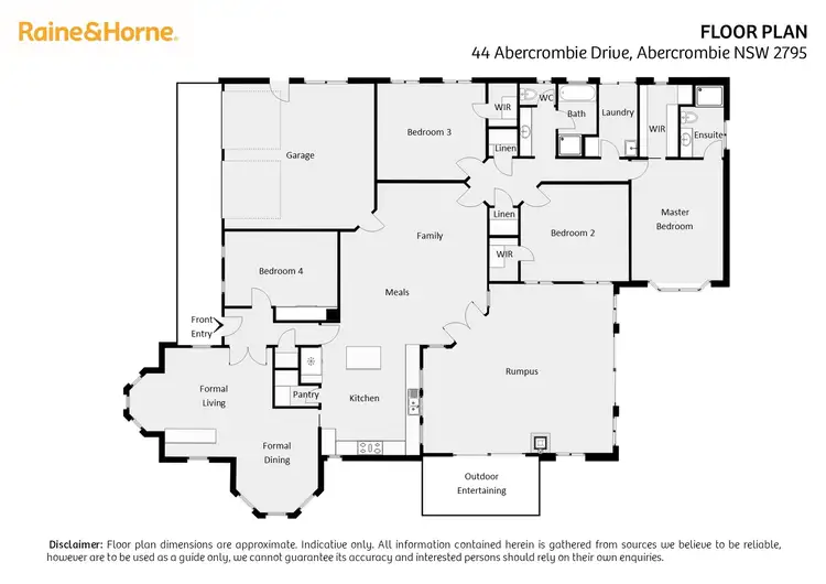 Floorplan of Homely house listing, 44 Abercrombie Drive, Abercrombie NSW 2795