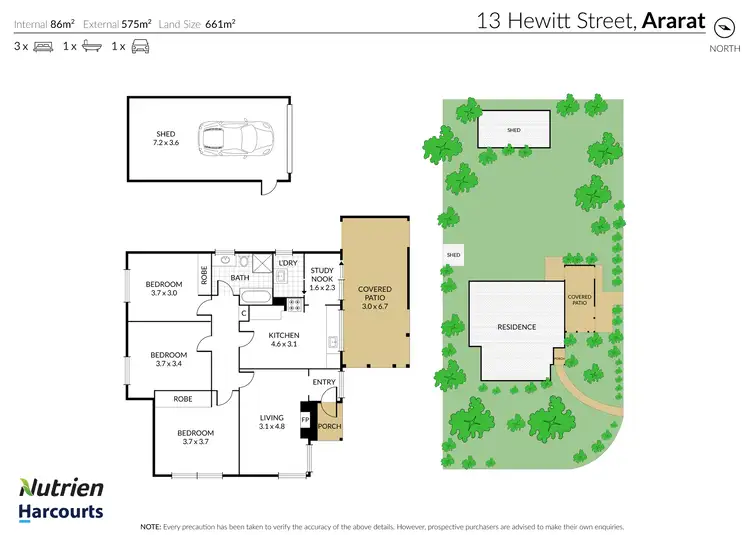 Floorplan of Homely house listing, 13 Hewitt Street, Ararat VIC 3377