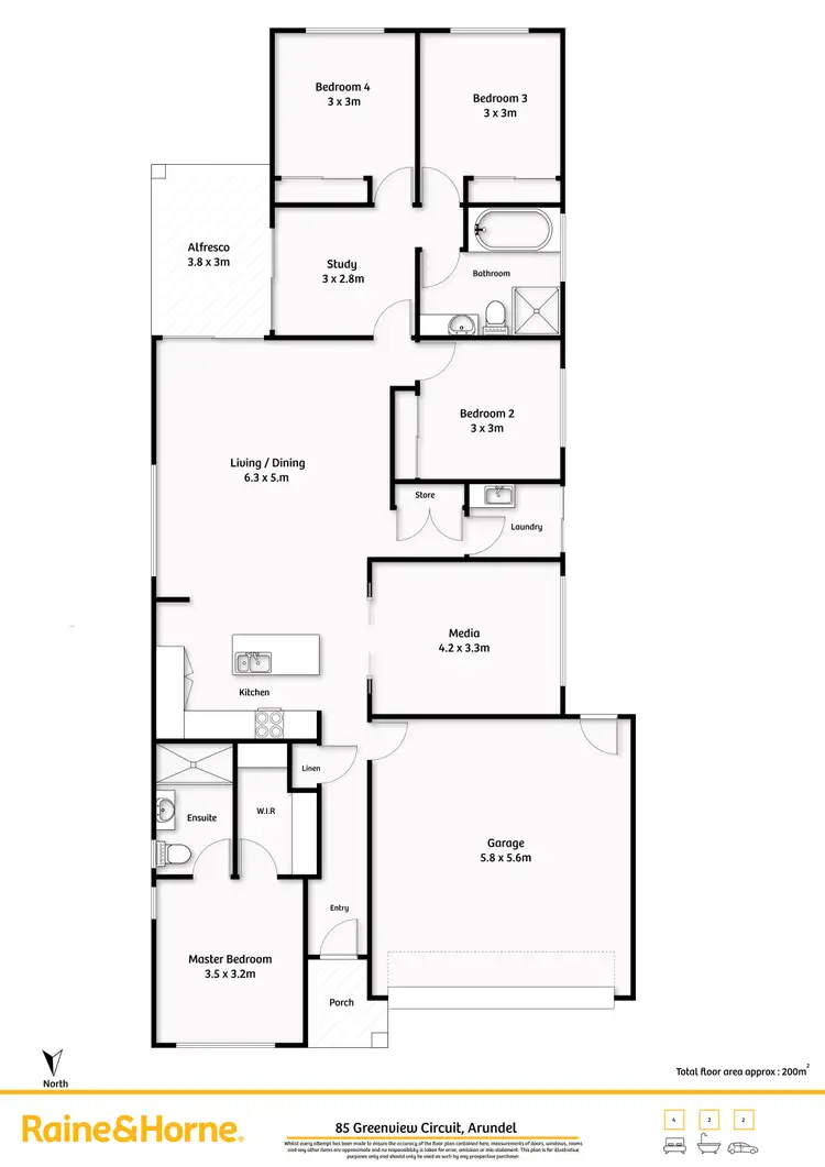 Floorplan of Homely house listing, 85 Greenview Circuit, Arundel QLD 4214
