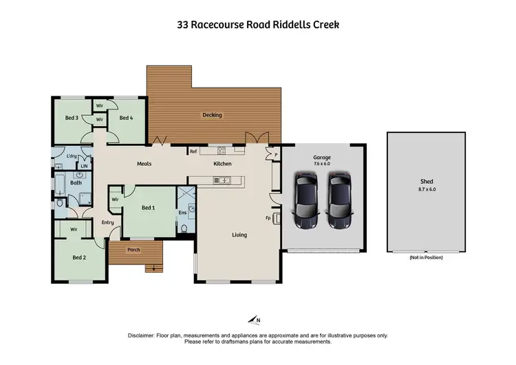 Floorplan of Homely house listing, 33 Racecourse Road, Riddells Creek VIC 3431