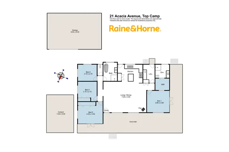 Floorplan of Homely house listing, 21 Acacia Avenue, Top Camp QLD 4350