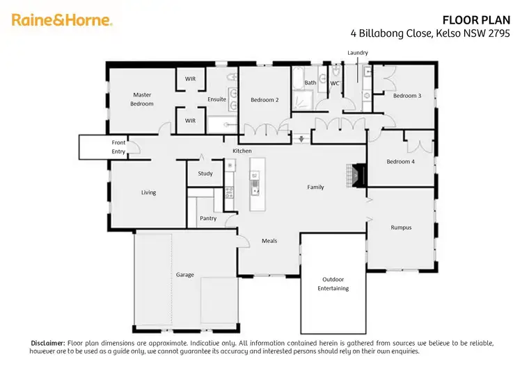 Floorplan of Homely house listing, 4 Billabong Close, Kelso NSW 2795