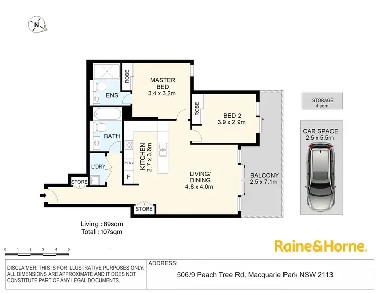 Floorplan of Homely apartment listing, 506/9 Peach Tree Road, Macquarie Park NSW 2113