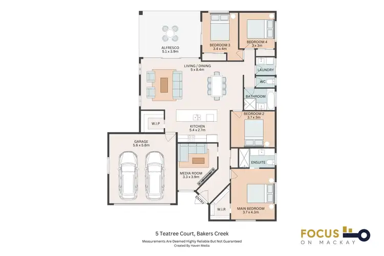 Floorplan of Homely house listing, 5 Teatree Court, Bakers Creek QLD 4740