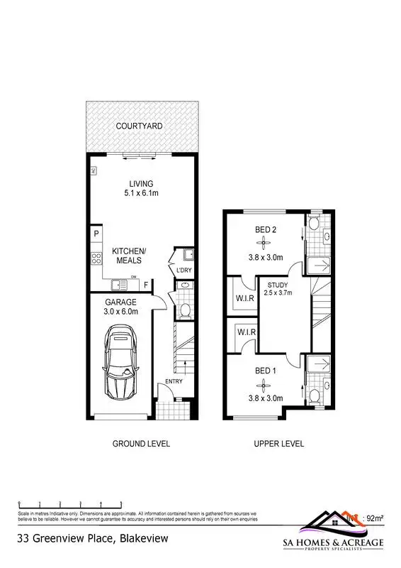 Floorplan of Homely townhouse listing, 33 Greenview Place, Blakeview SA 5114