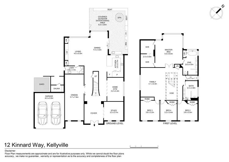 Floorplan of Homely house listing, 12 Kinnard Way, Kellyville NSW 2155