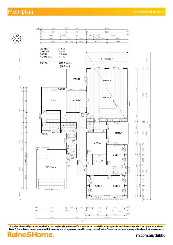 Floorplan of Homely house listing, 38 Sunningdale Close, Dubbo NSW 2830