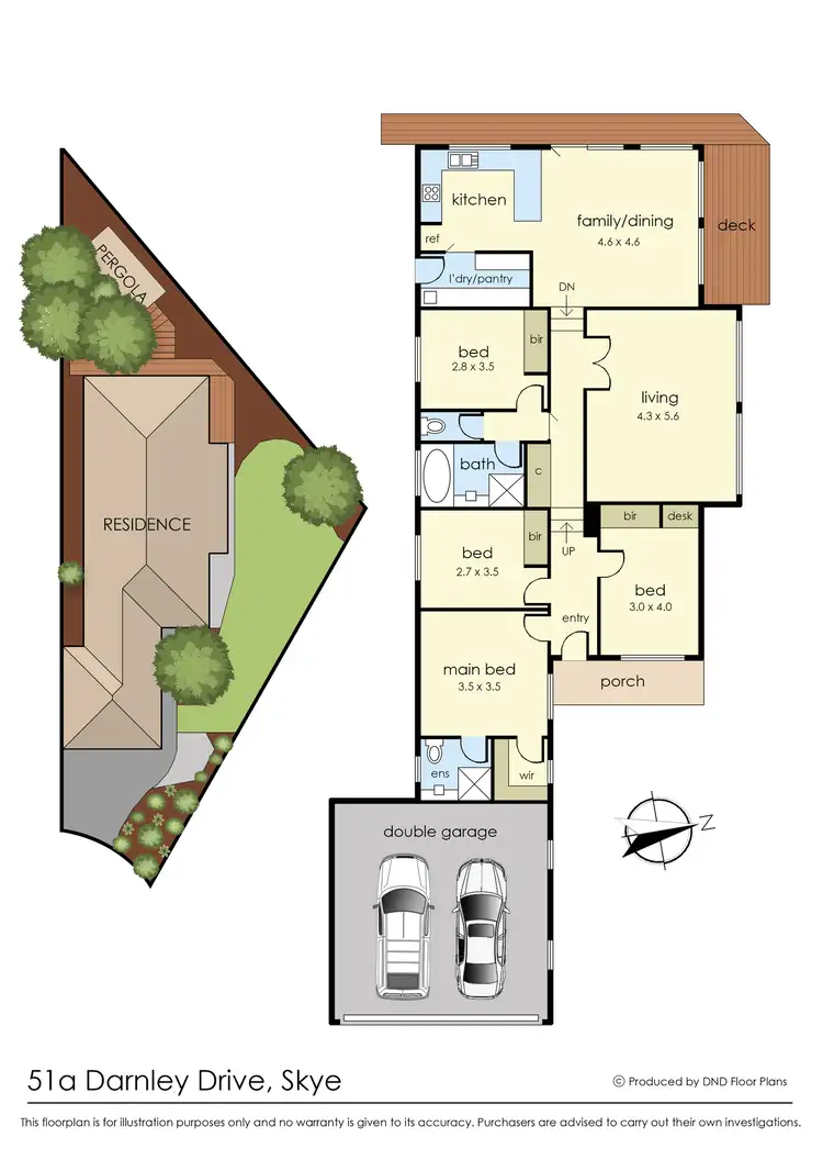 Floorplan of Homely house listing, 51A Darnley Drive, Skye VIC 3977