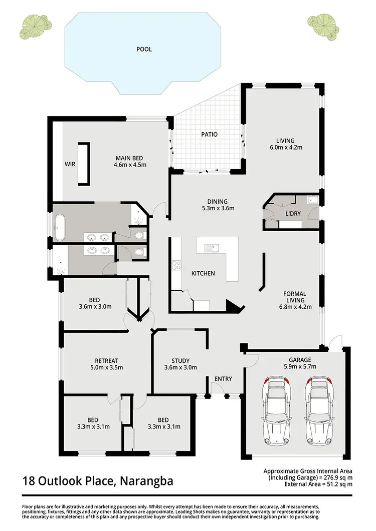 Floorplan of Homely house listing, 18 Outlook Place, Narangba QLD 4504