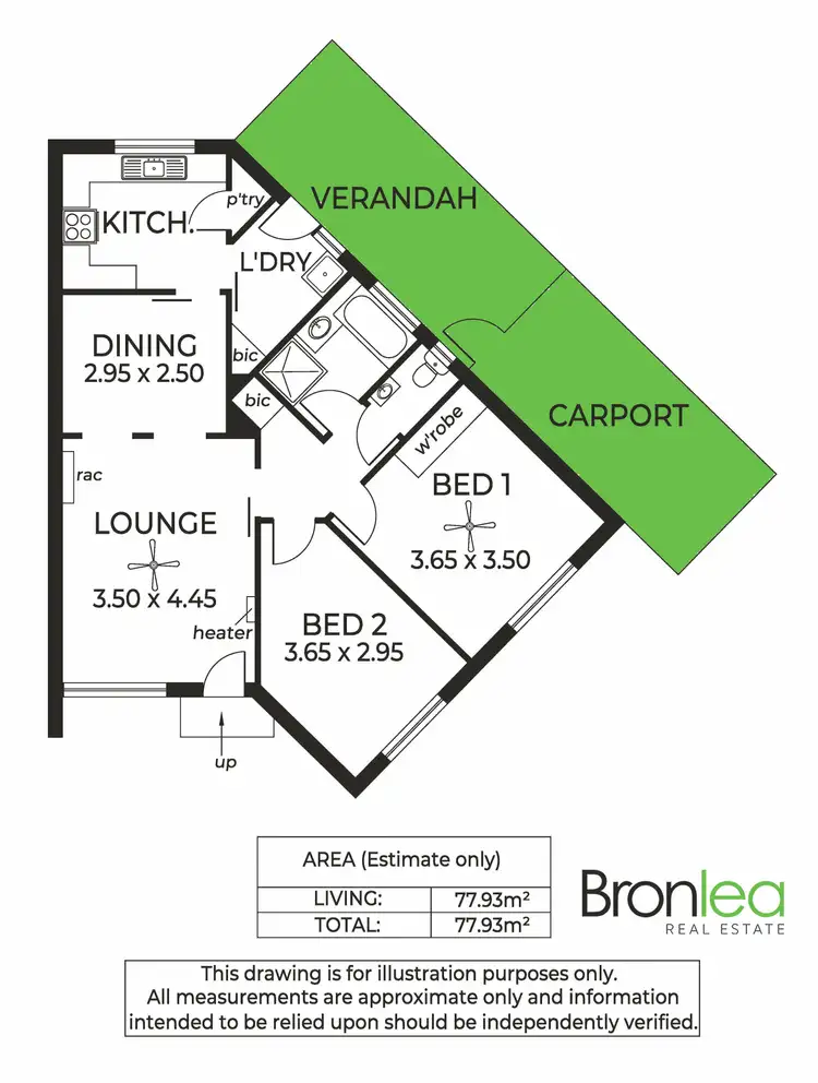 Floorplan of Homely unit listing, 3/34 Murray Terrace, Oaklands Park SA 5046