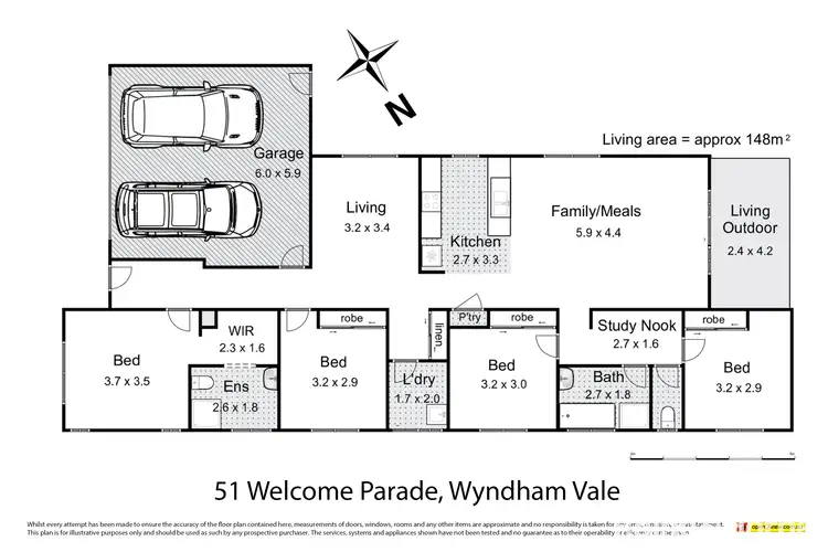 Floorplan of Homely house listing, 51 Welcome Parade, Wyndham Vale VIC 3024