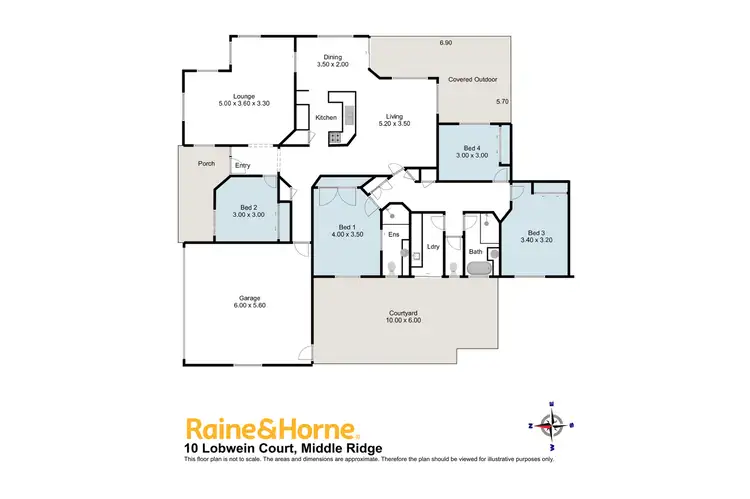 Floorplan of Homely house listing, 10 Lobwein Court, Middle Ridge QLD 4350
