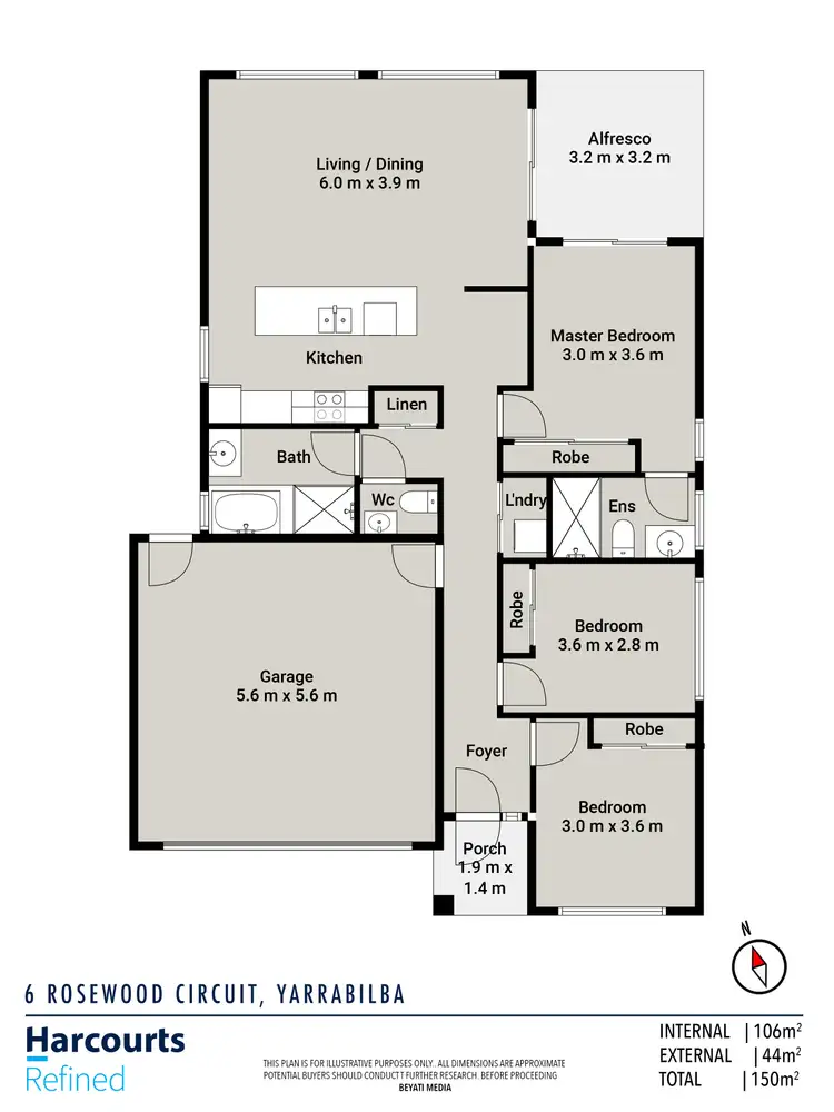 Floorplan of Homely house listing, 6 Rosewood Circuit, Yarrabilba QLD 4207